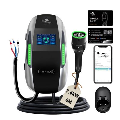 LEISHENG ENERGY 7kW EV Charger Type 2 6M Cable Sliver