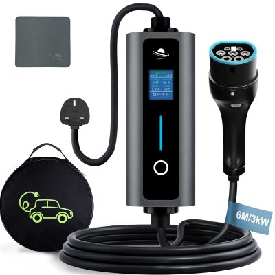 LEISHENG ENERGY 3.3kW EV Charger Type 2 6M Cable Grey